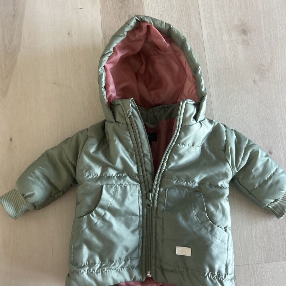 7 For All Mankind Sage Plush Soft Puffy Coat Jacket Baby 12 M